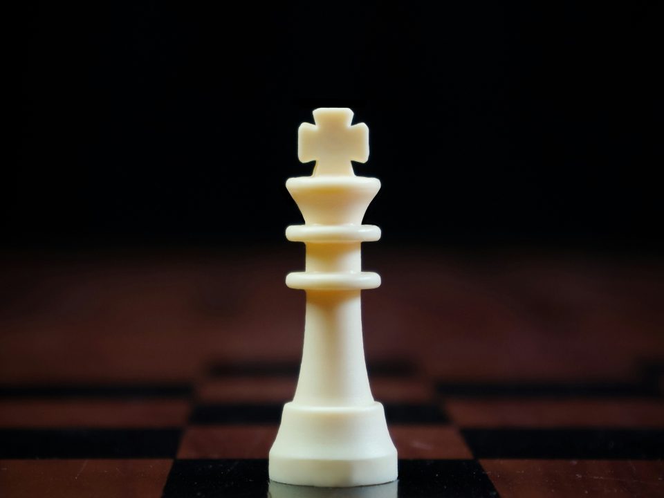 white chess king. content is king. content marketing. bill gates.