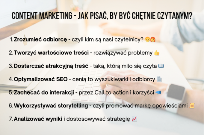 Content marketing - jak pisać, by być chętnie czytanym - infografika