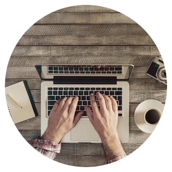 computer working man