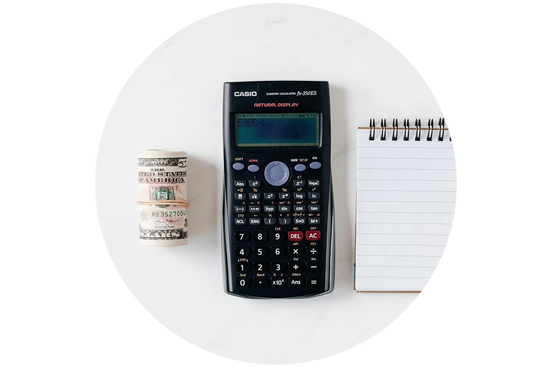 cash calculator notepad
