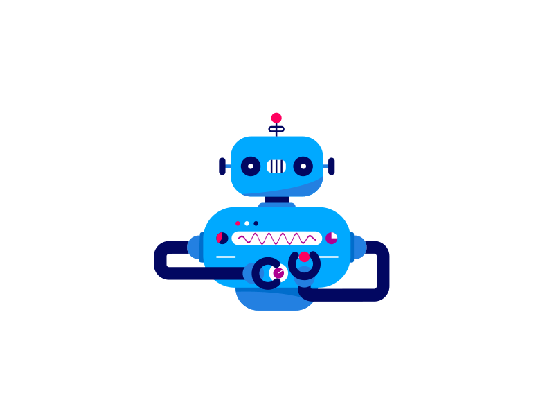 blue robot gif